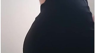 Flirty Petite Girl In A Short Skirt Irresistible Back View