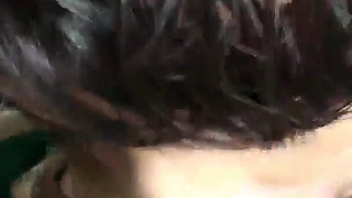 40 DD beauty smokes and sucks cock