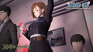 Nobara got frigged in the backside inwards the teach - Jujutsu Kaisen 3 DIMENSIONAL Manga porn