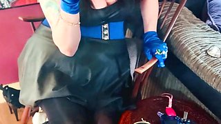 Shoes, Mittens & A Ciggie! Tina Snua Smoking A Cig In Knee high Footwear - OMI OME Snap Sucks Drifting
