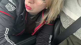 I Suck While Driving My Boyfriend While Passing Trucks Ahah