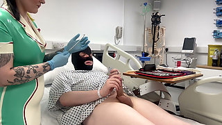 Nurse Ruby's Sounding Exam - Sizing up Her Patient's Tiny Urethra