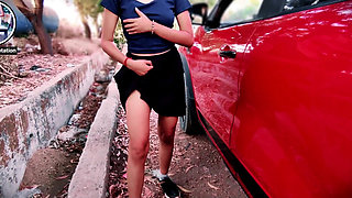 Roadside Tease and Squirt Near Stranger