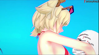 Burnice Bikini Blowjob on the Beach - 2 - Zenless Zone Zero (zzz)