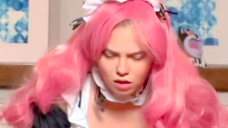 Girl in Maid Outfit Squirting Four Times