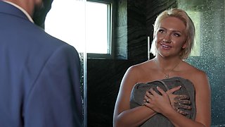 Busty MILFs in passionate coupling, tongues twirling and dicks plunging deep