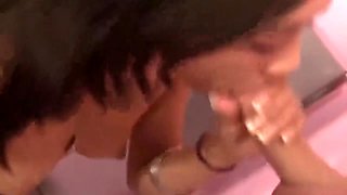 Petite Brunette Sucks Big Glory Hole Cock - Ariel Rose