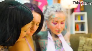 Lesbian Warm-Up Turns Into Savage Anal & Double Penetration Orgy