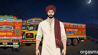 Desi Housewife and Lorry Driver
