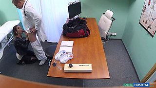 Office thief gets creampied by a doctor - faux medical center