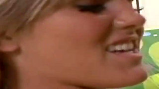 Blonde milf get cum on mouth after hot sex