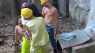 Construction Gangbang: Men Brutally Pound Sexy Inspector