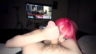 Redhead Perfect Angel Blowjob In Sexy Dress POV