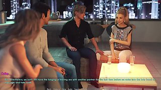 Anal Foursome Wedding Night: Andy and Katy Swap with Sofia in Wild Mature Cuckold Game