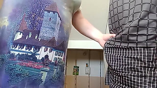 Sucking my cock in the entrance 1