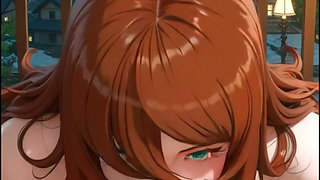 Mei teases her stepbrother by showing him her tits and gets her pussy smashed - AI-generated content