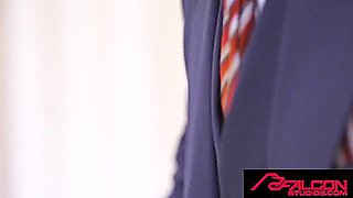 Jock-next-door Seth Loses It To Suited Charlie Cherrys Dick