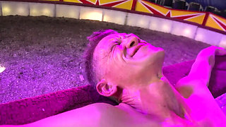 Tattooed MILFs DP and Suck Cock in Wild Circus Threesome