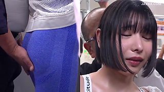 Sweaty Morning Gym-Going Office Lady in Sports Bra: Molestation Fantasy x2x0E077D4E15199114BB