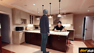Step mom and step son fucking in the kitchen step mom help the step sons errection