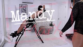 Cock tugging CFNM blonde in handjob session with lucky dude