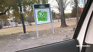 Unknown girl from the park eats and I give her cum on her face