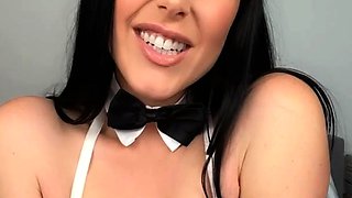 Big boobed Misty Anderson strips down masturbates