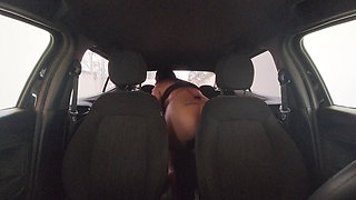 Car Tales: Big-ass Brunette Got Cum on the Back Seat