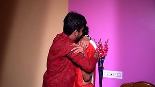 Bengali Couple Ignites Night Passion in Brunette Big-Titted Heat