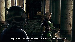 Female knight overwhelmed by monster’s brutal thrusts