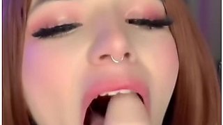 Anime Girl - Cosplay Uraraka Ochako Sweetly Sucks A Dildo And Jerks Off