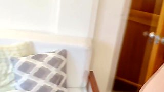 I Take My Tits Out In The Pool, I Masturbate, My Stepson Cums In My Pussy