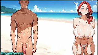 [voiced] Cuckold Story - Wife At Beach Ntr [animated] [f4m] [blowjob] [cheating]