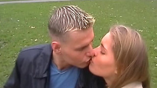 Beautiful German blonde sucks cock in the boat