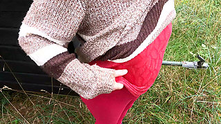 Arms up - Beating Breasts - at the Hunting Lodge in the Forest