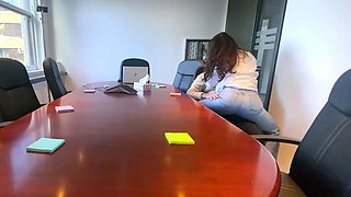 Caught getting a blowjob by the office slut secretary