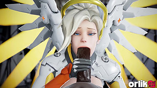 Mercy Overwatch - BBC Anal, Blowjob & Missionary Cumshot 3D Overwatch Porn)
