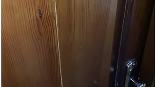 The Guy Was Jerking Off In The Toilet Of The Establishment, The Girl Saw And Decided To Help