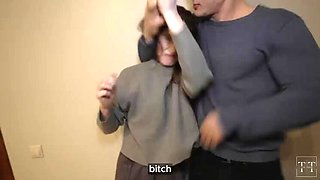 Hot Pearl Gets Face Fucked & Creampied by Tim Monster Cock - Rough Amateur Slut Discipline