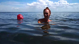 Swimming in Volga-river