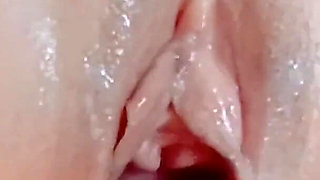 Sexy Bitch Fills Her Pussy with Cum
