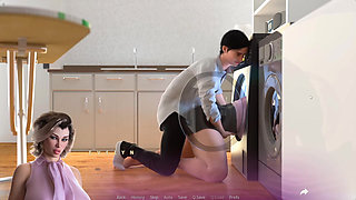 Stepmom Huge Ass Make My Cock Cum While She Stucks In Washine Machine