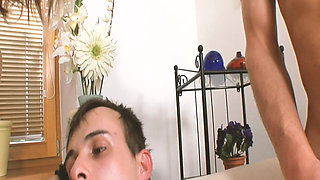 Bisexual Encounters Scene-2_slim Blonde and Brunette in Lingerie at a Bisexual Orgy