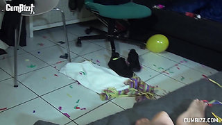 Teen get anal fucked on Dutch carnaval