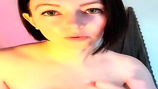 Awesome Teen With Big Boobs Dildo Masturbation