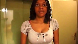 French ebony beauty with big ass gets pounded in pov