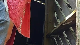Shower Doesn't Work, Married Woman Asks Farm Caretaker for Help Using Just a Towel and Pays with Sex