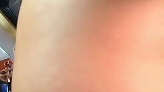 Anal with Cucumber of This Beautiful Ass Standing up