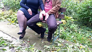 Sexy Curvy Stepmom Helped Me Cum in a Public Park