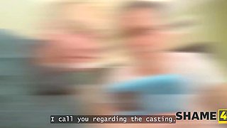 Thick babe got caught being freaky, so she ended up giving him a nice time in a MMF